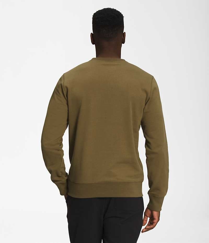 The North Face Heritage Patch Crew Sweatshirt Erkek Zeytin Yeşili | ISTANBUL JART