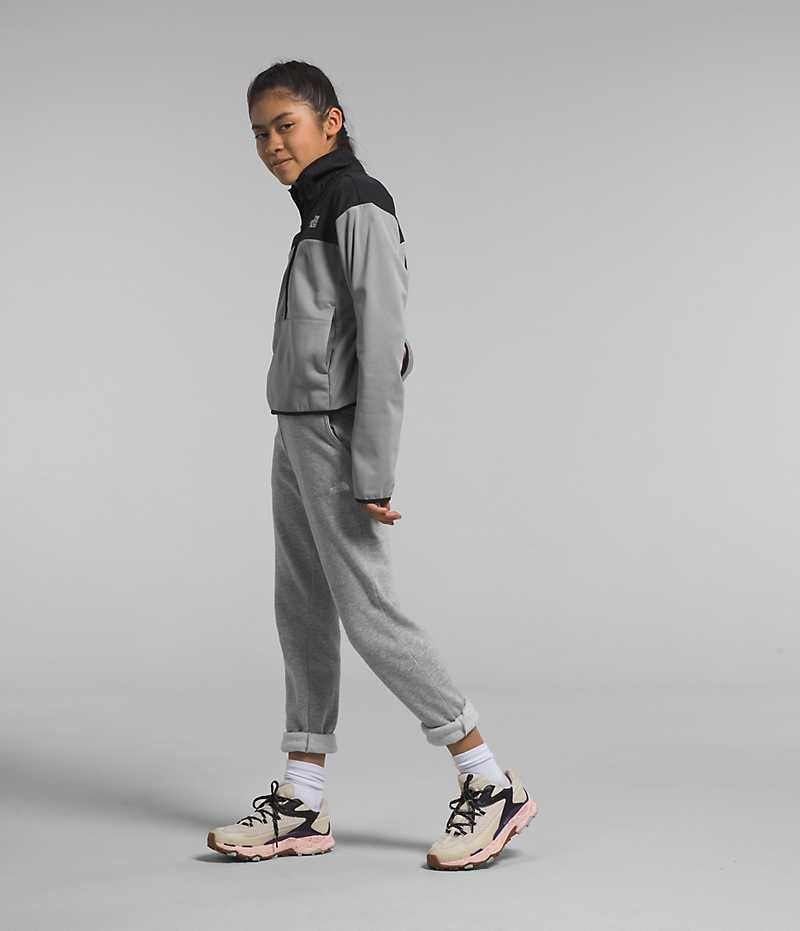 The North Face Kışlık Warm ½-Zip Sweatshirt Kiz Çocuk Gri | ISTANBUL SUIA