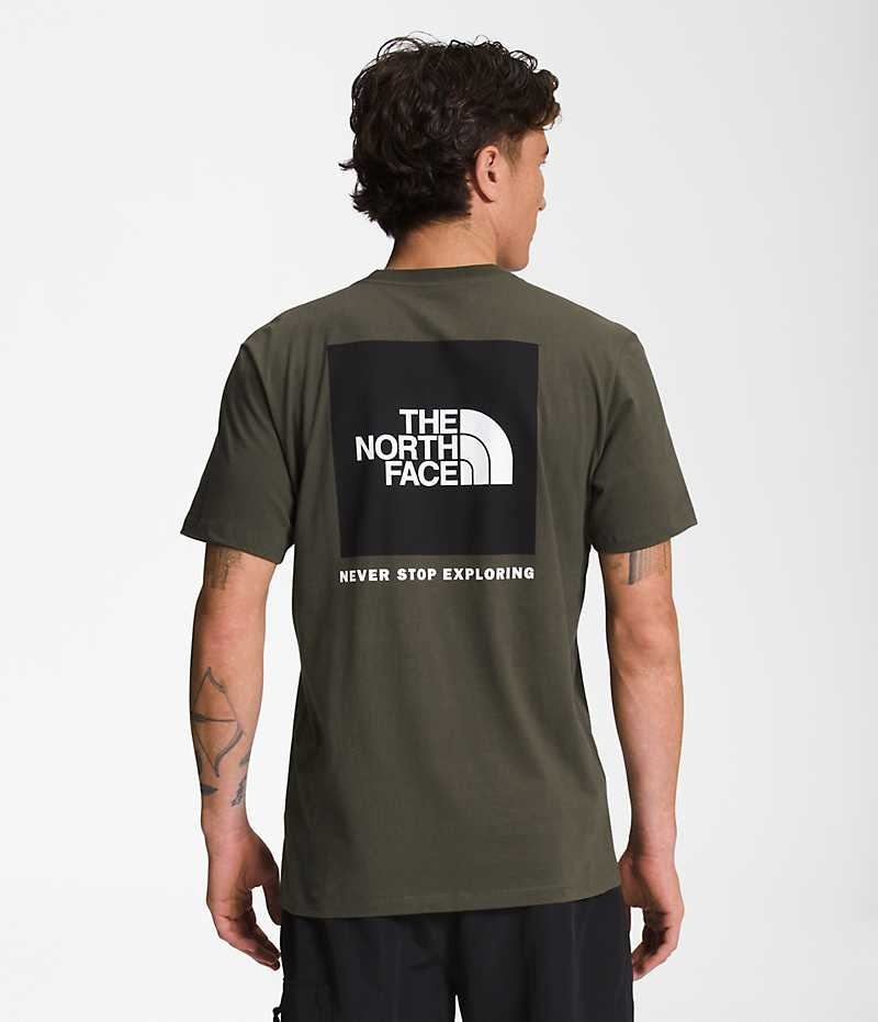 The North Face Kısa Sleeve Box NSE Tişört Erkek Zeytin Yeşili | TÜRKIYE IRDH
