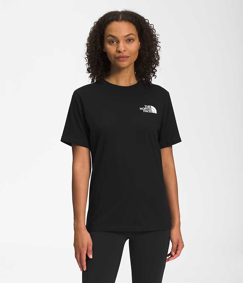 The North Face Kısa Sleeve Box NSE Tişört Kadın Siyah | TÜRKIYE NLEK