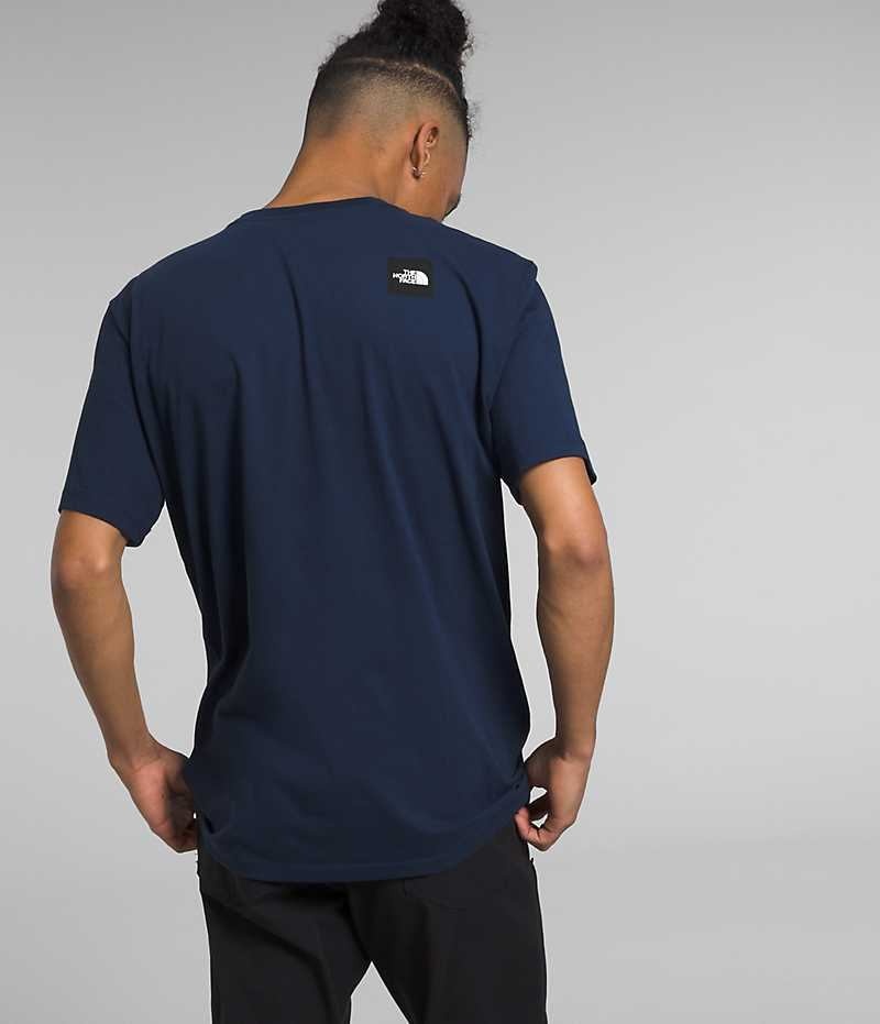 The North Face Kısa Sleeve Brand Proud Tişört Erkek Lacivert | TÜRKIYE RLTS