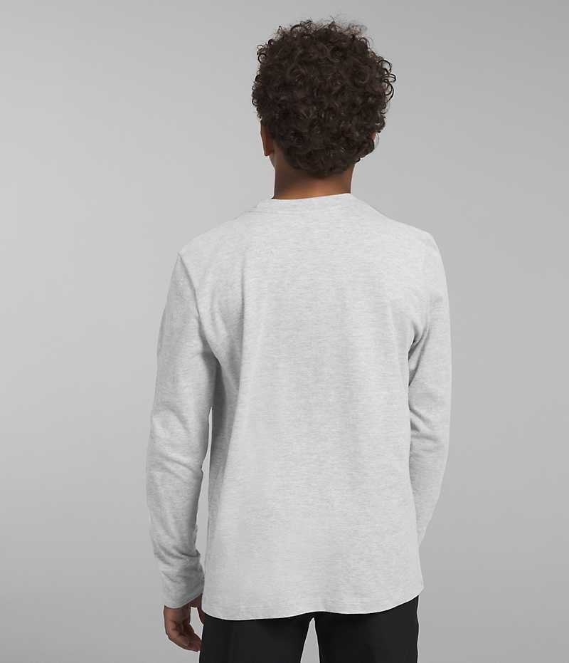 The North Face Long Sleeve Baskılı Tişört Erkek Çocuk Açık Gri | TÜRKIYE FLHK