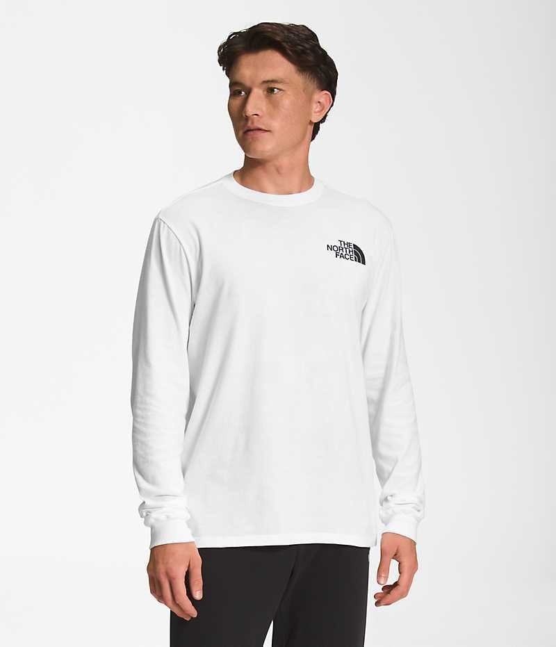 The North Face Long Sleeve Box NSE Tişört Erkek Beyaz | ISTANBUL LCDE