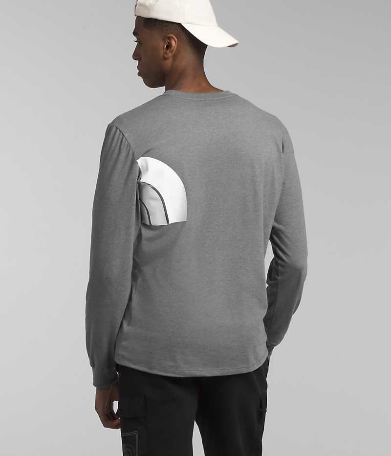 The North Face Long Sleeve Brand Proud Tişört Erkek Gri | ISTANBUL EWPS