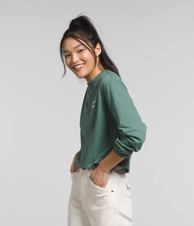The North Face Long Sleeve Heritage Patch Tişört Kadın Yeşil | ISTANBUL UAEL