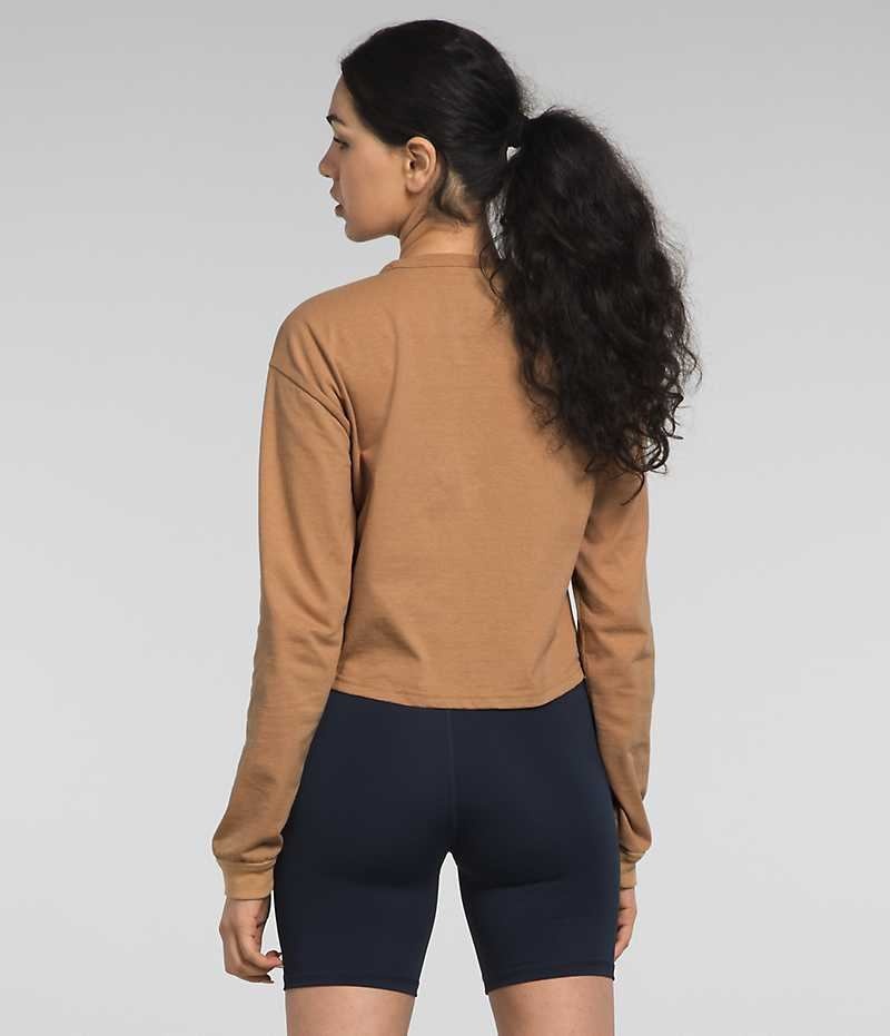 The North Face Long Sleeve Heritage Patch Tişört Kadın Kahverengi | TÜRKIYE GNET