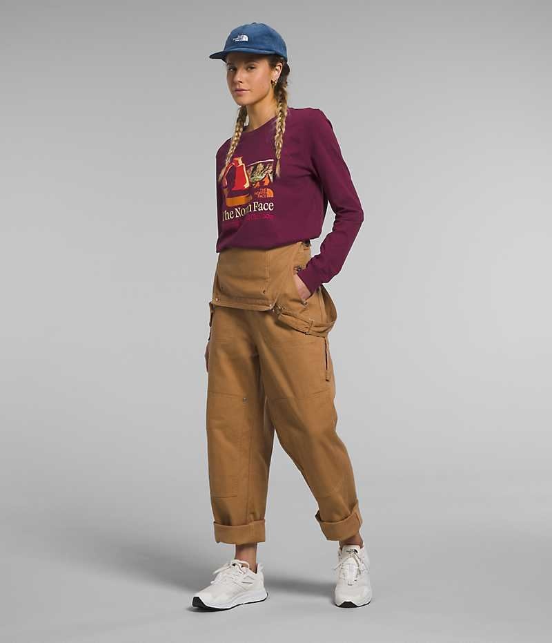 The North Face Long Sleeve Places We Love Tişört Kadın Bordo | ISTANBUL BSOG