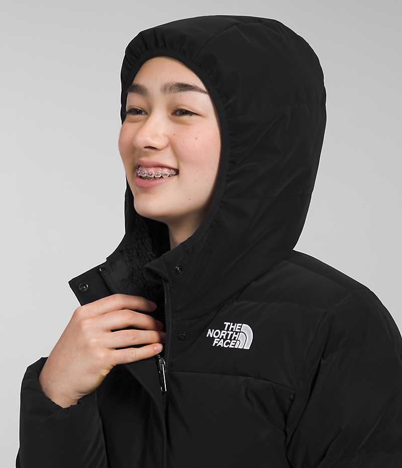 The North Face North Down Fleece-Astar Parka Kiz Çocuk Siyah | TÜRKIYE KBYZ