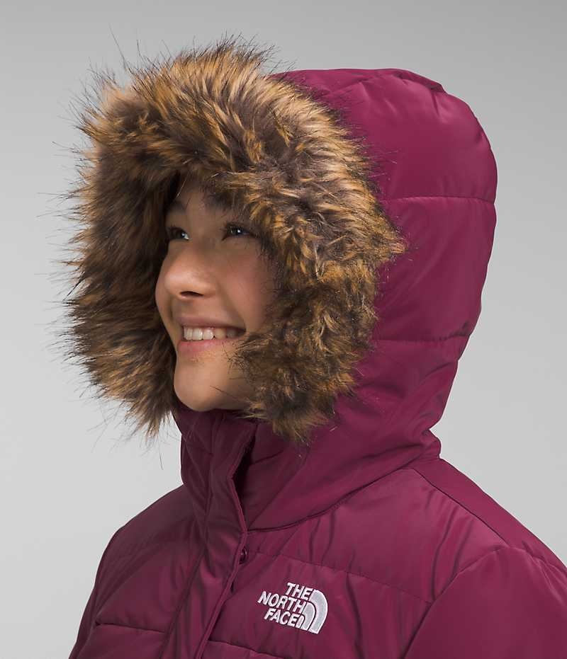 The North Face North Down Long Parka Kiz Çocuk Kırmızı | TÜRKIYE FWXR