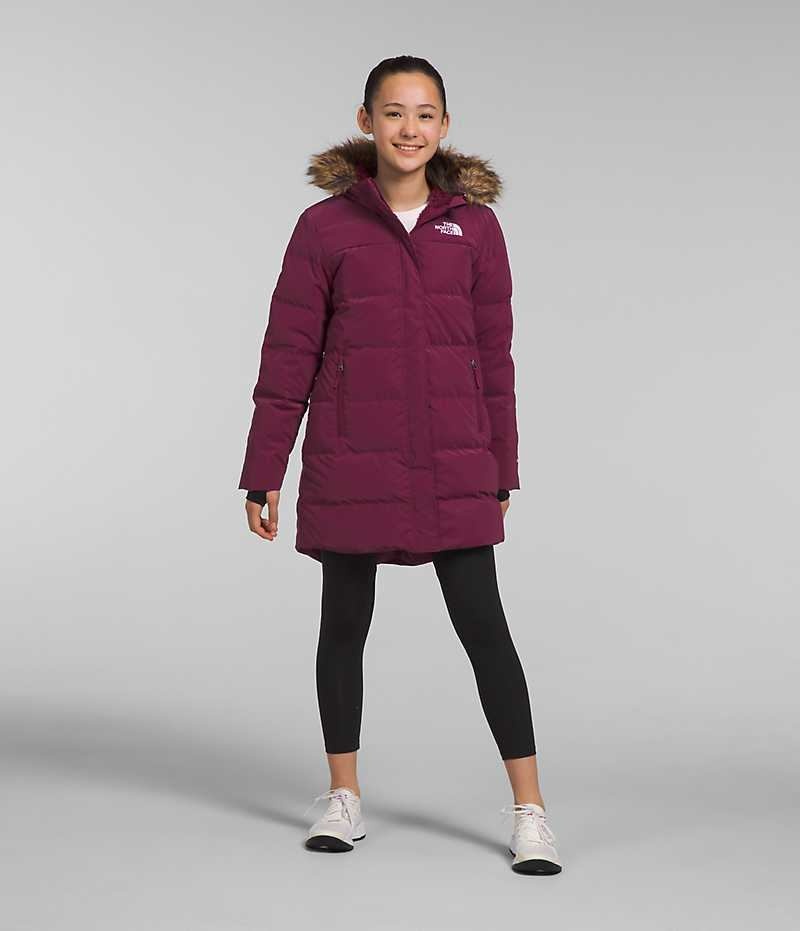 The North Face North Down Long Parka Kiz Çocuk Kırmızı | TÜRKIYE FWXR