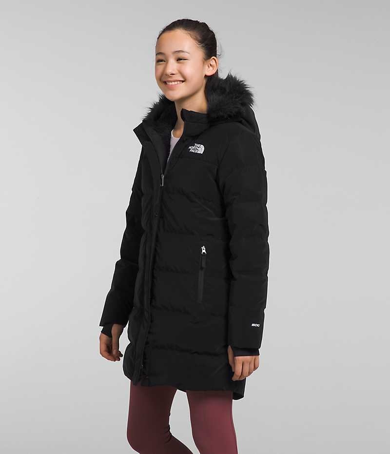 The North Face North Down Long Parka Kiz Çocuk Siyah | ISTANBUL HBDF