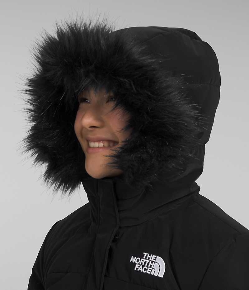 The North Face North Down Long Parka Kiz Çocuk Siyah | ISTANBUL HBDF