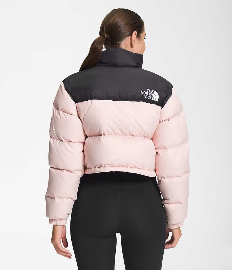 The North Face Nuptse Kısa Aşağı Ceket Kadın Pembe | TÜRKIYE PSIV