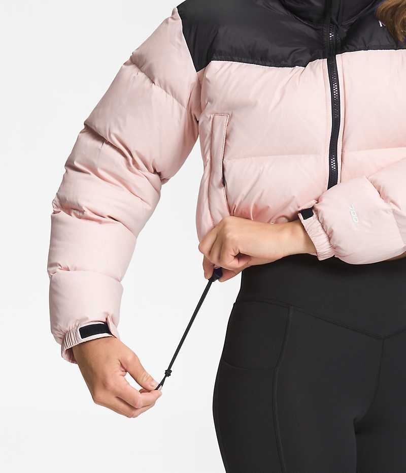 The North Face Nuptse Kısa Aşağı Ceket Kadın Pembe | TÜRKIYE PSIV