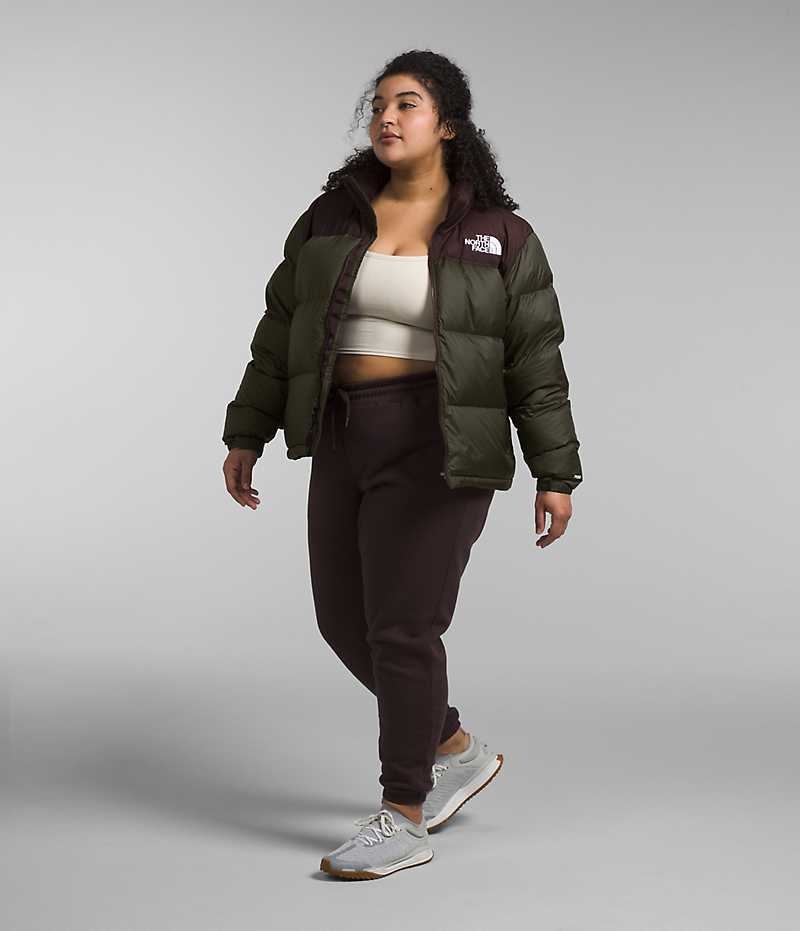 The North Face Plus 1996 Retro Nuptse Aşağı Ceket Kadın Yeşil Kahverengi | ISTANBUL XOUK