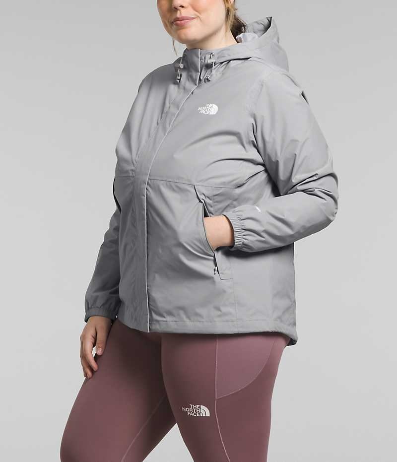 The North Face Plus Antora Yağmurluk Kadın Gri | TÜRKIYE CQVP