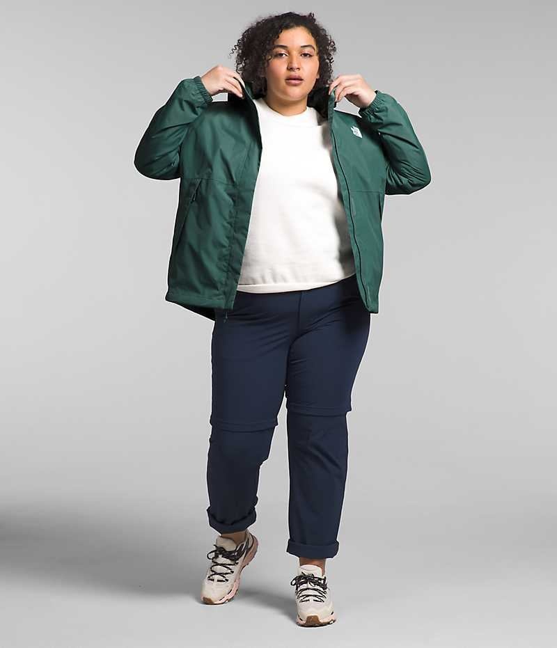 The North Face Plus Antora Yağmurluk Kadın Yeşil | TÜRKIYE HZQX