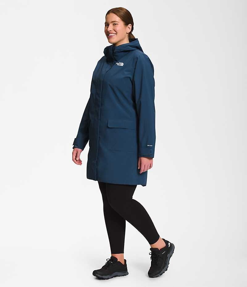 The North Face Plus City Breeze Rain II Parka Kadın Mavi | TÜRKIYE WBLG