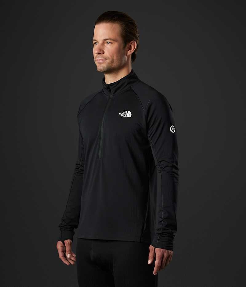 The North Face Summit Series Crevasse ½-Zip Sweatshirt Erkek Siyah | TÜRKIYE YZPS