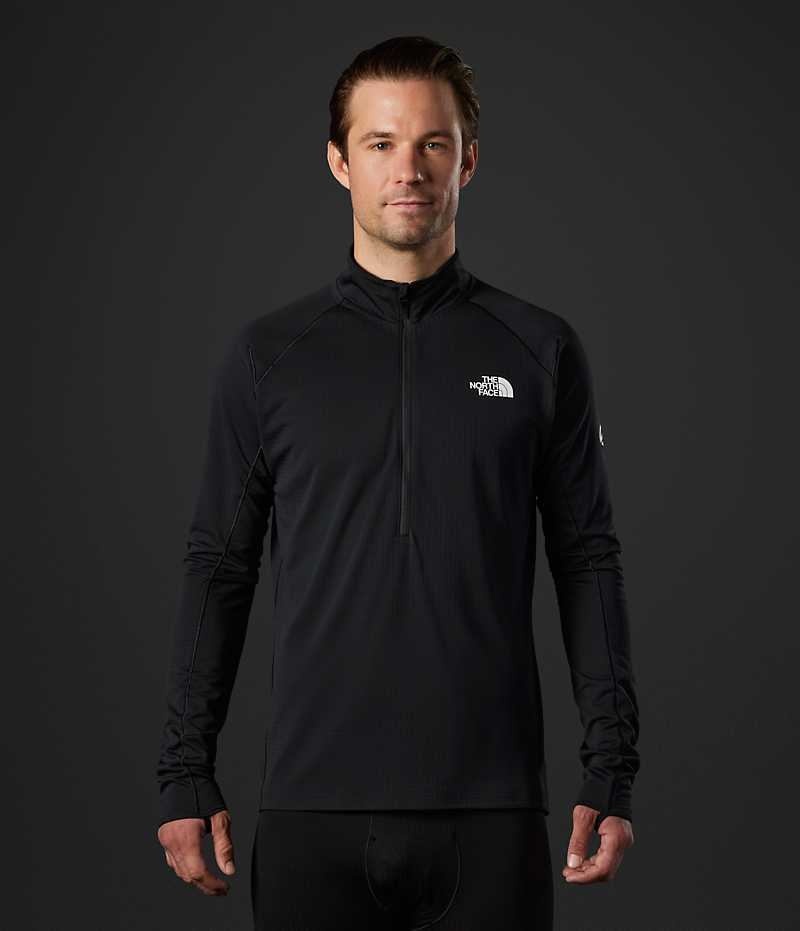 The North Face Summit Series Crevasse ½-Zip Sweatshirt Erkek Siyah | TÜRKIYE YZPS