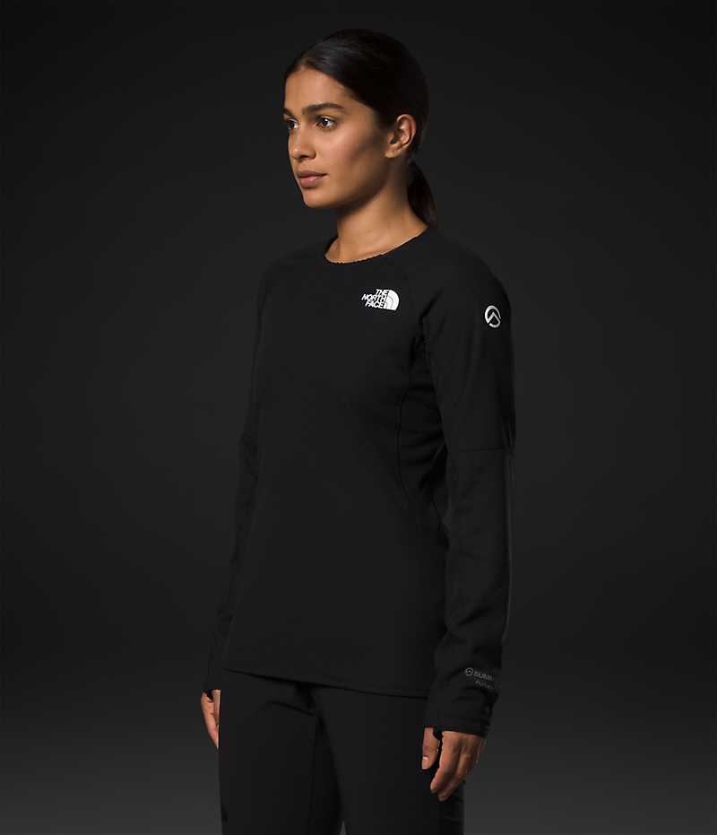 The North Face Summit Series FUTUREFLEECE™ Crew Sweatshirt Kadın Siyah | TÜRKIYE ZXGL