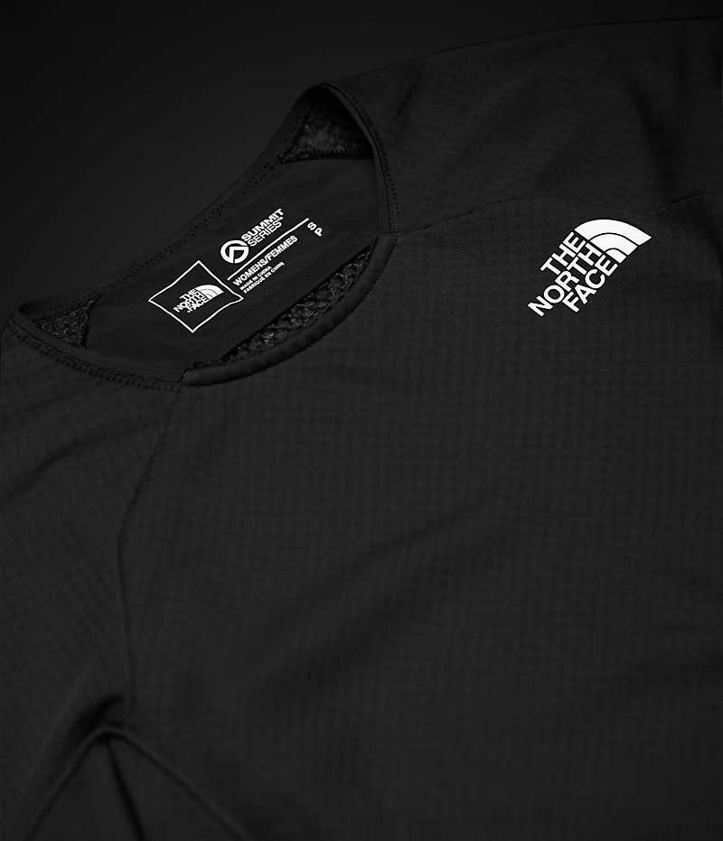The North Face Summit Series FUTUREFLEECE™ Crew Sweatshirt Kadın Siyah | TÜRKIYE ZXGL