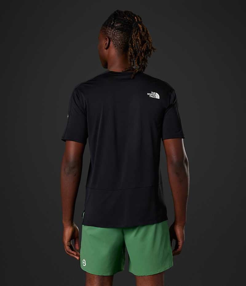 The North Face Summit Series High Yürüyüş Run Kısa Sleeve Tişört Erkek Siyah | ISTANBUL OHWT