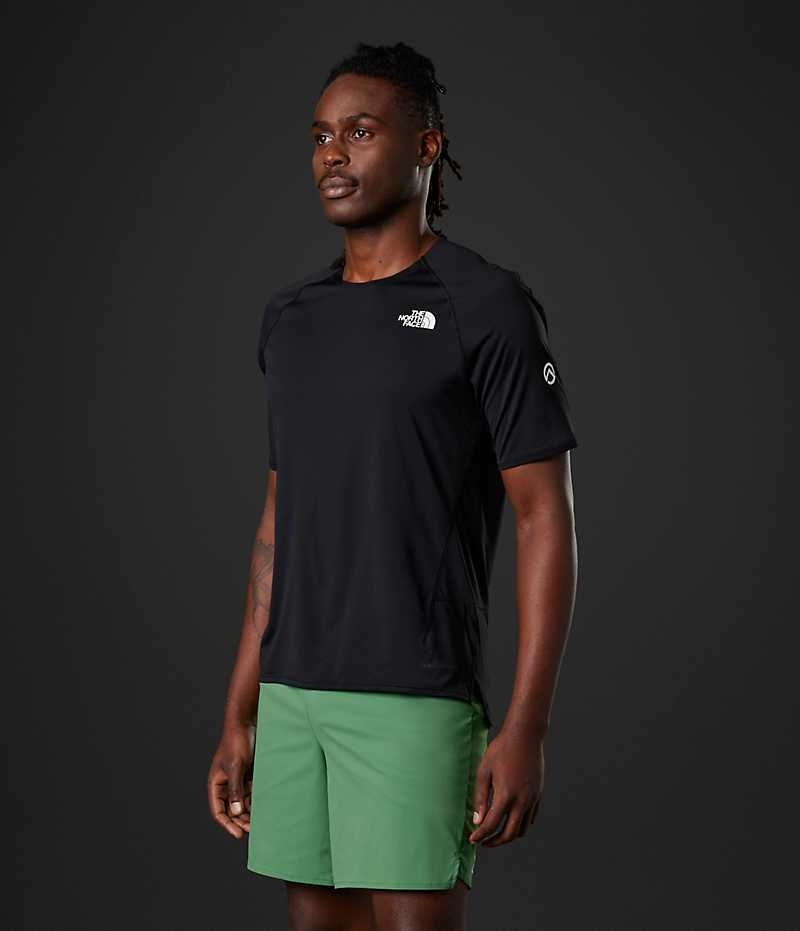 The North Face Summit Series High Yürüyüş Run Kısa Sleeve Tişört Erkek Siyah | ISTANBUL OHWT