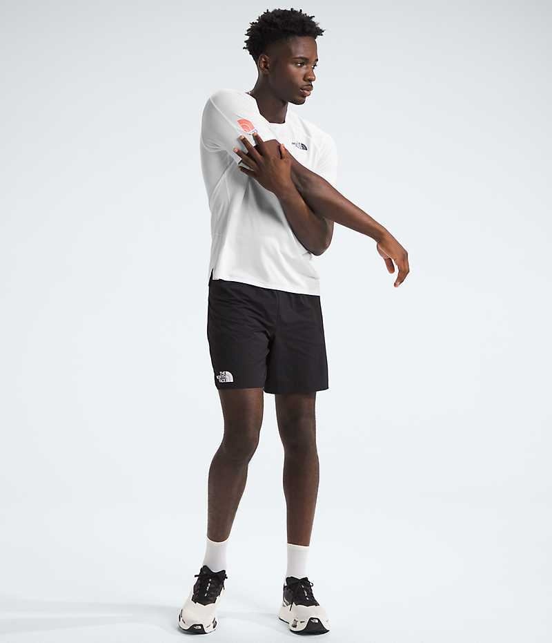 The North Face Summit Series High Yürüyüş Run Kısa Sleeve Tişört Erkek Beyaz | ISTANBUL FIMH
