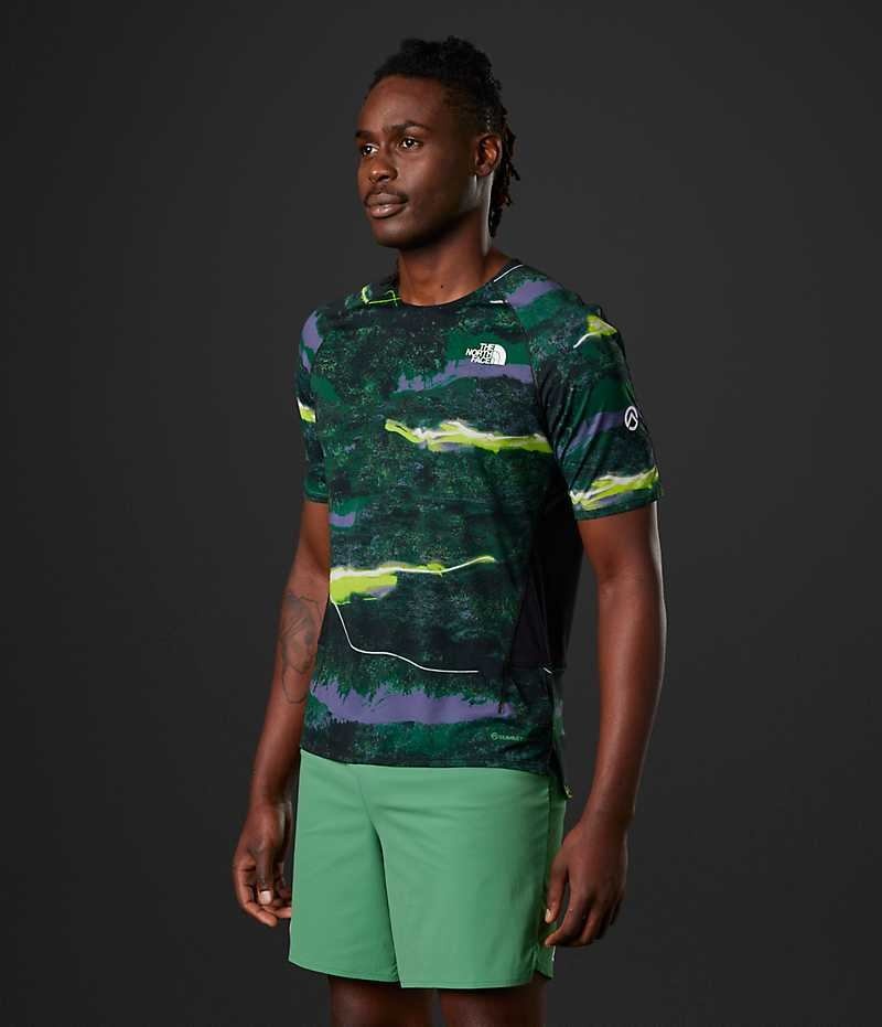 The North Face Summit Series High Yürüyüş Run Kısa Sleeve Tişört Erkek Renkli | TÜRKIYE OSXJ
