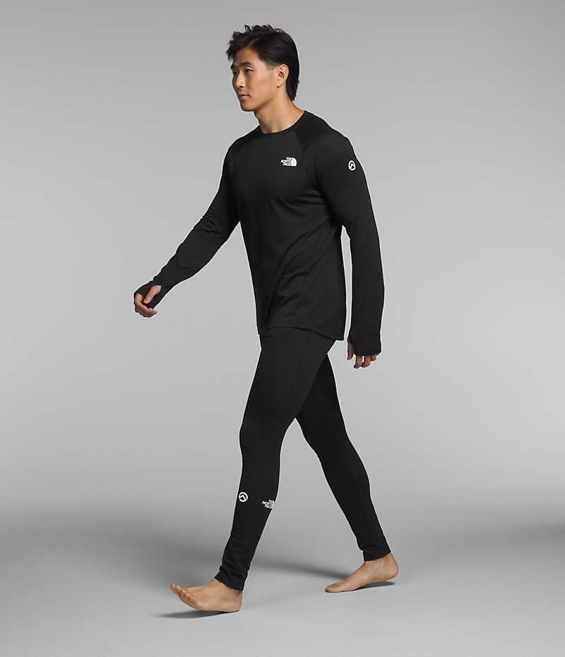 The North Face Summit Series Pro 120 Crew Sweatshirt Erkek Siyah | TÜRKIYE FVQG