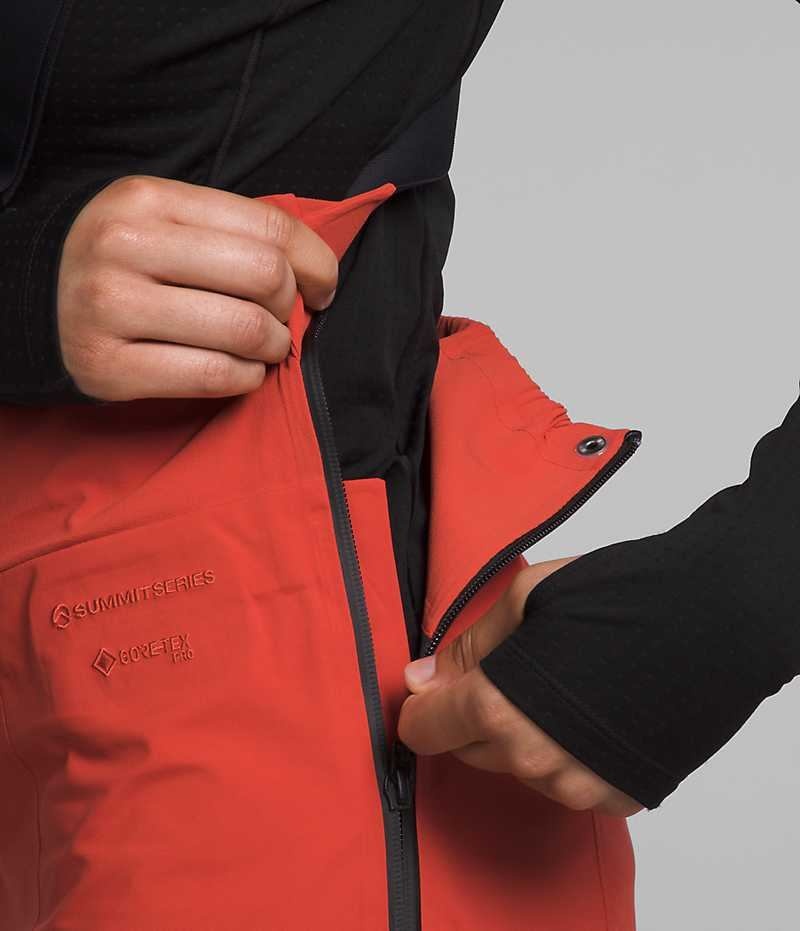 The North Face Summit Series Pumori GTX Pro Bib Pantolon Kadın Kırmızı | TÜRKIYE RKEY