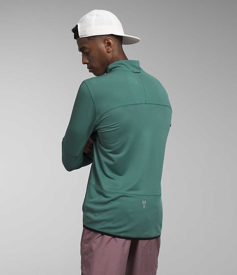 The North Face Sunriser ¼-Zip Sweatshirt Erkek Yeşil | TÜRKIYE CWMU