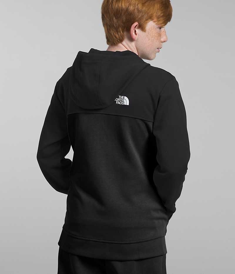 The North Face TNF™ Tech Full-Zip Hoodie Polar Ceketler Erkek Çocuk Siyah | TÜRKIYE GKVJ