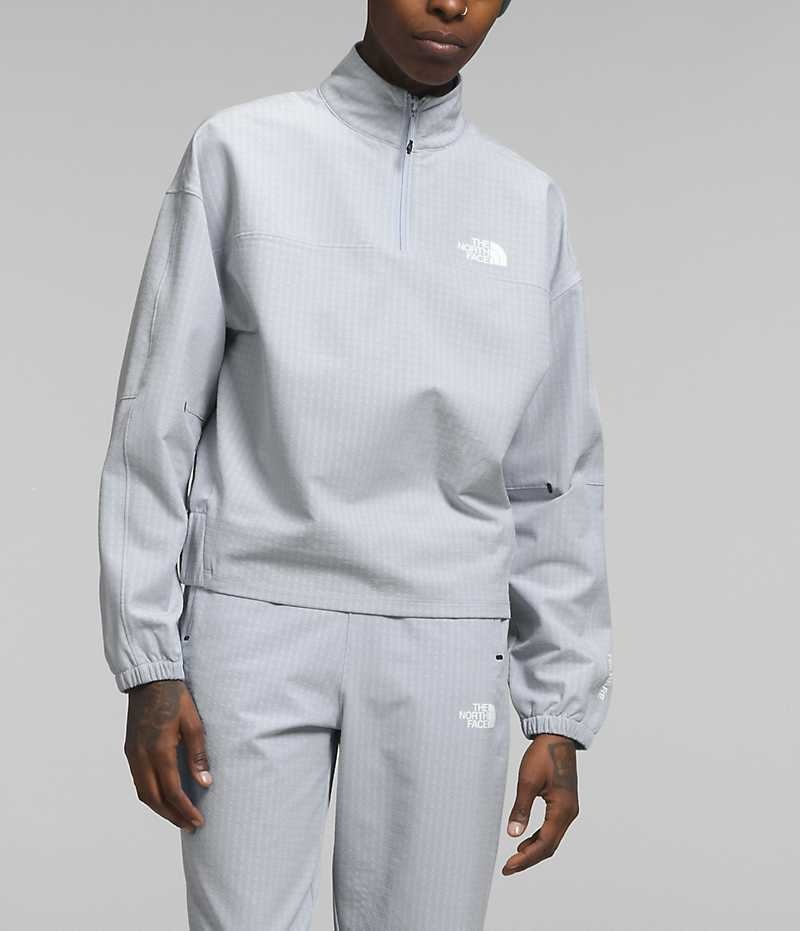The North Face Tekware™ Grid 1/4 Zip Sweatshirt Kadın Beyaz | ISTANBUL LKTX