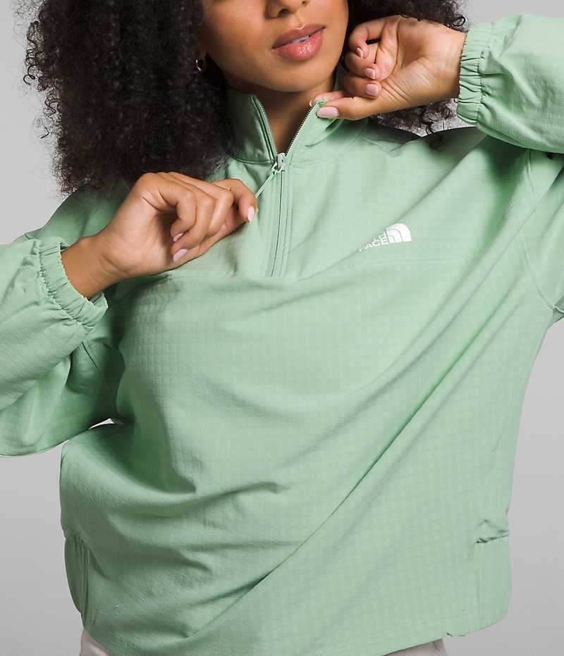 The North Face Tekware™ Grid 1/4 Zip Sweatshirt Kadın Nane | ISTANBUL DLMV