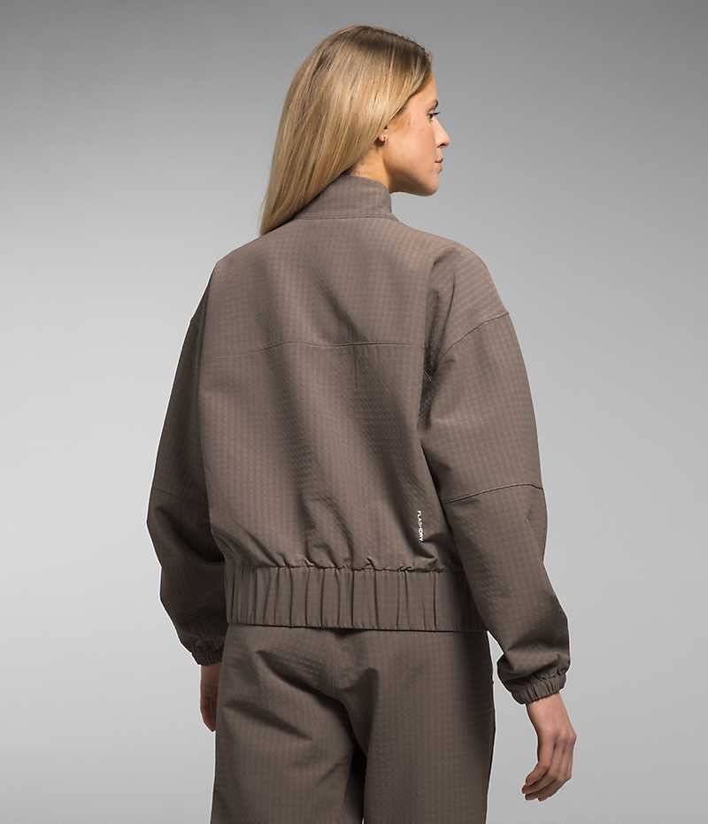 The North Face Tekware™ Grid 1/4 Zip Sweatshirt Kadın Kahverengi | TÜRKIYE LSPC