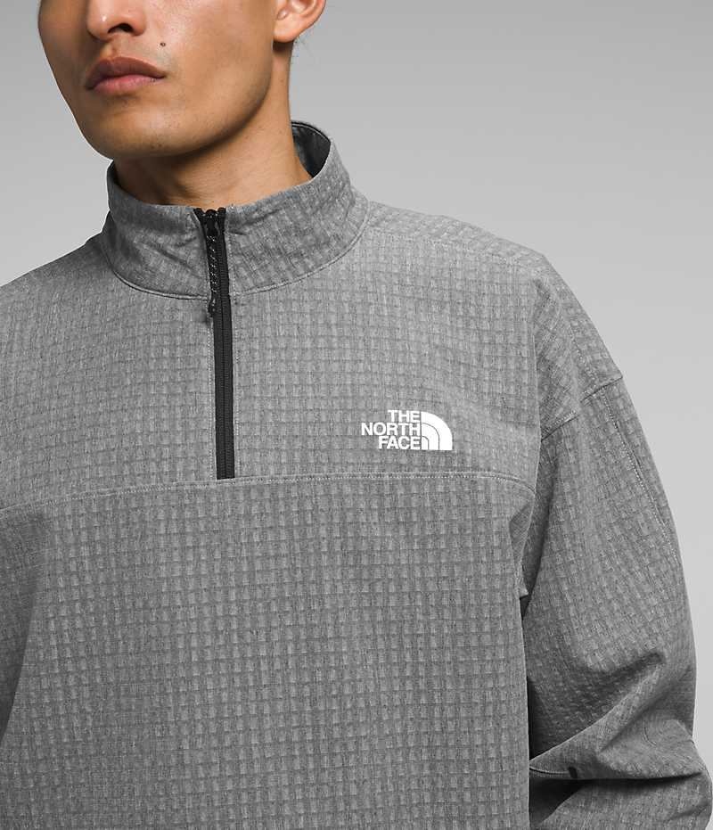 The North Face Tekware™ Grid ¼-Zip Sweatshirt Erkek Gri | TÜRKIYE VTHF
