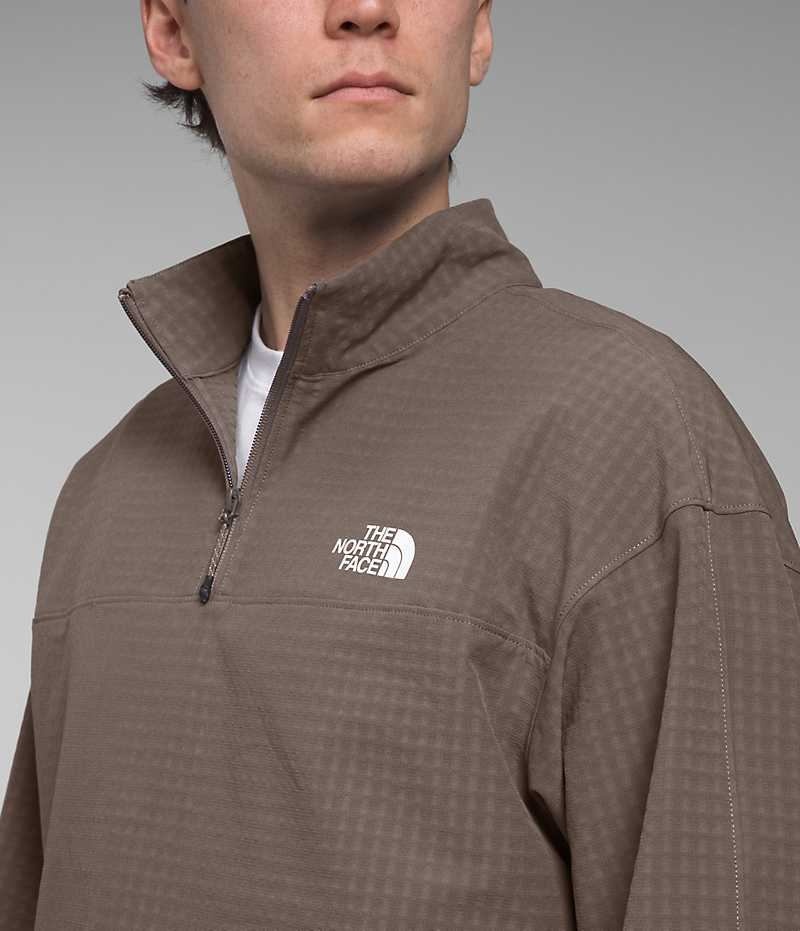 The North Face Tekware™ Grid ¼-Zip Sweatshirt Erkek Kahverengi | ISTANBUL GPDS