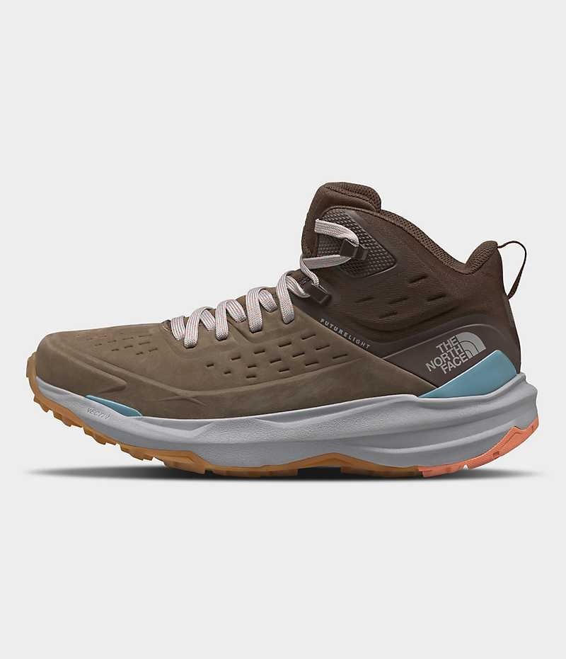 The North Face VECTIV Exploris 2 Mid Cut FUTURELIGHT™ Deri Yürüyüş Botu Kadın Kahverengi | ISTANBUL HQPL