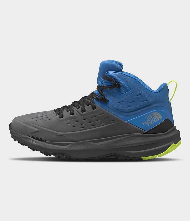 The North Face VECTIV Exploris 2 Mid Cut FUTURELIGHT™ Deri Yürüyüş Botu Erkek Gri Mavi | TÜRKIYE SQTL