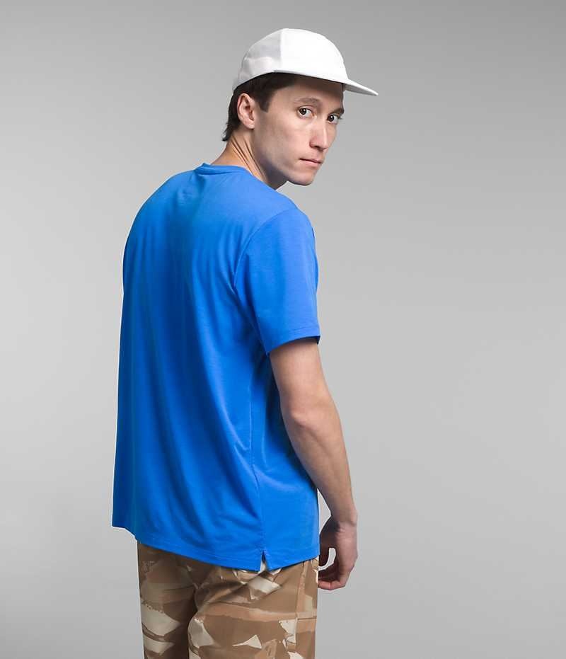 The North Face Wander Kısa Sleeve Tişört Erkek Mavi | ISTANBUL YWDL
